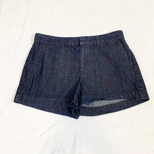 LOFT‎ dark wash high rise denim stretch jean shorts - Size 27 / 4